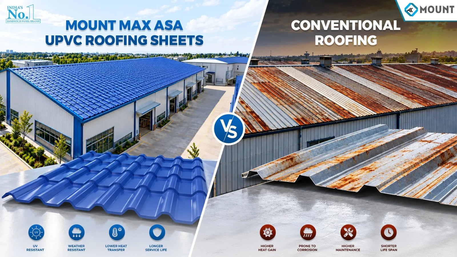 Mount Max ASA UPVC Roofing Sheets vs Conventional Roofing: What Should Industrial Buyers Consider?