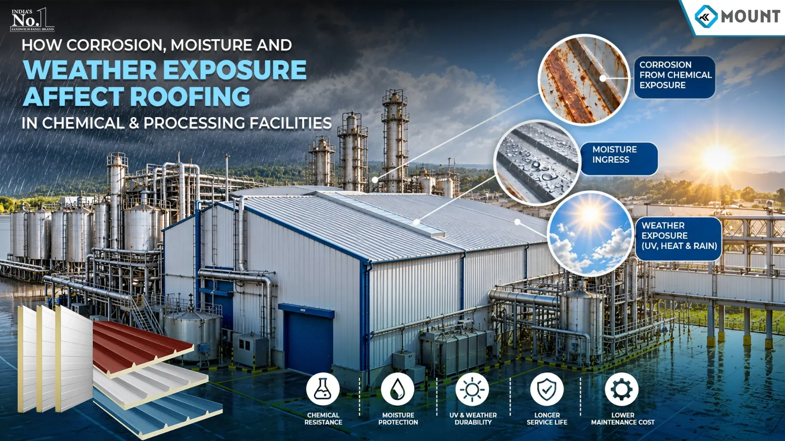How Corrosion, Moisture and Weather Exposure Affect Roofing in Chemical & Processing Facilities
