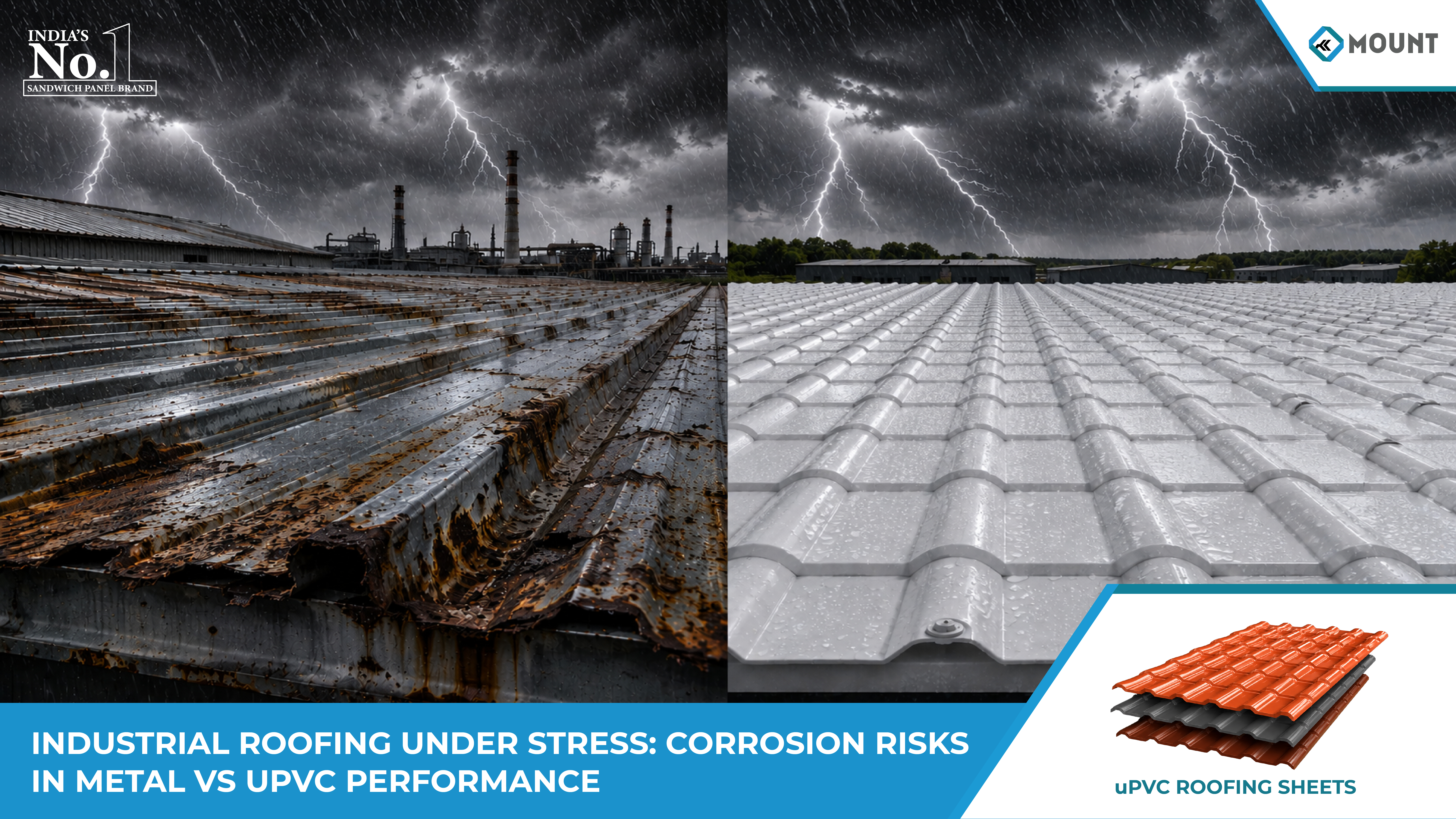 Industrial Roofing Under Stress: Monsoon Risks in Metal vs uPVC Performance