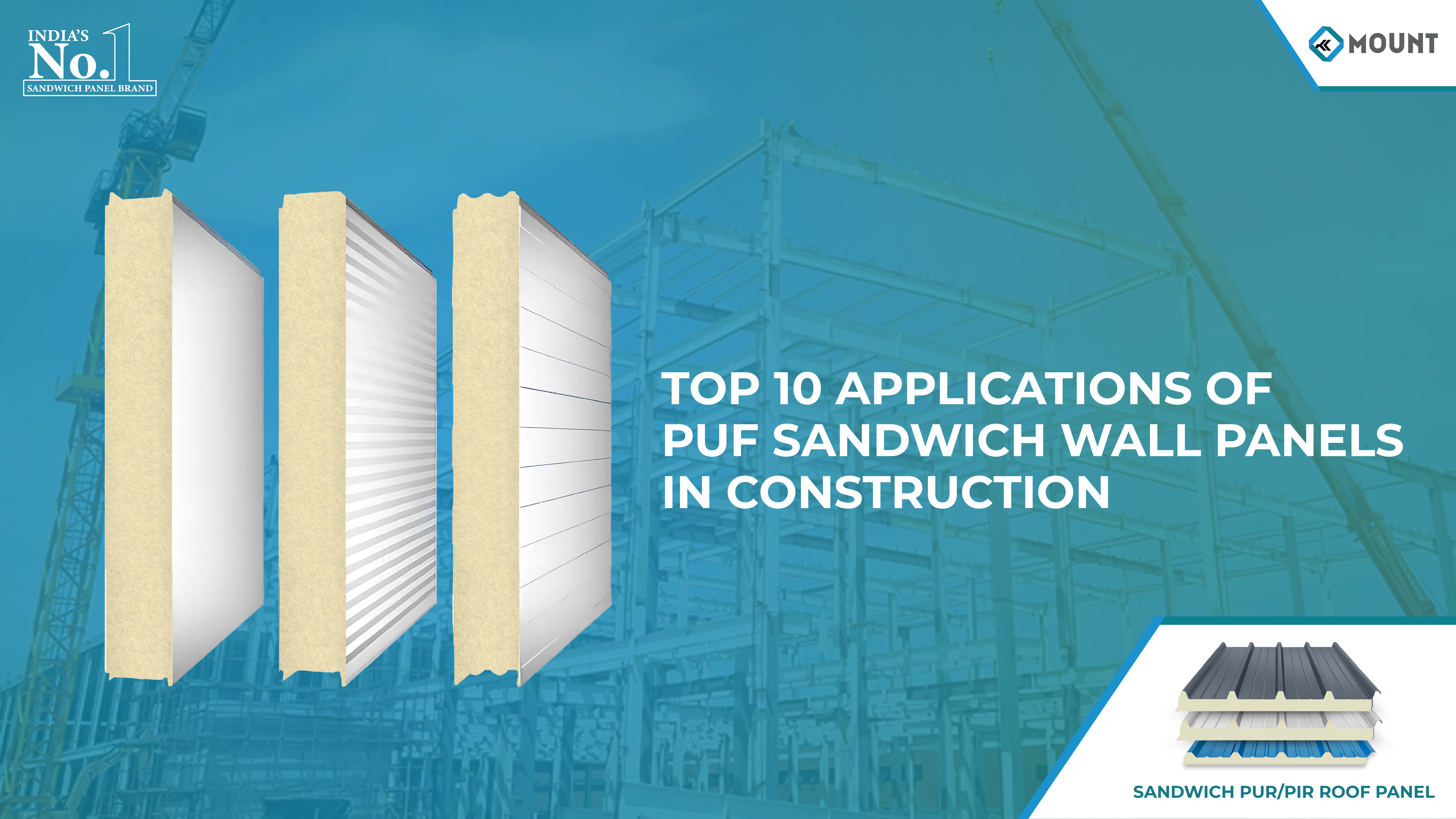 Top 10 Applications of PUF Sandwich Wall Panels in Construction