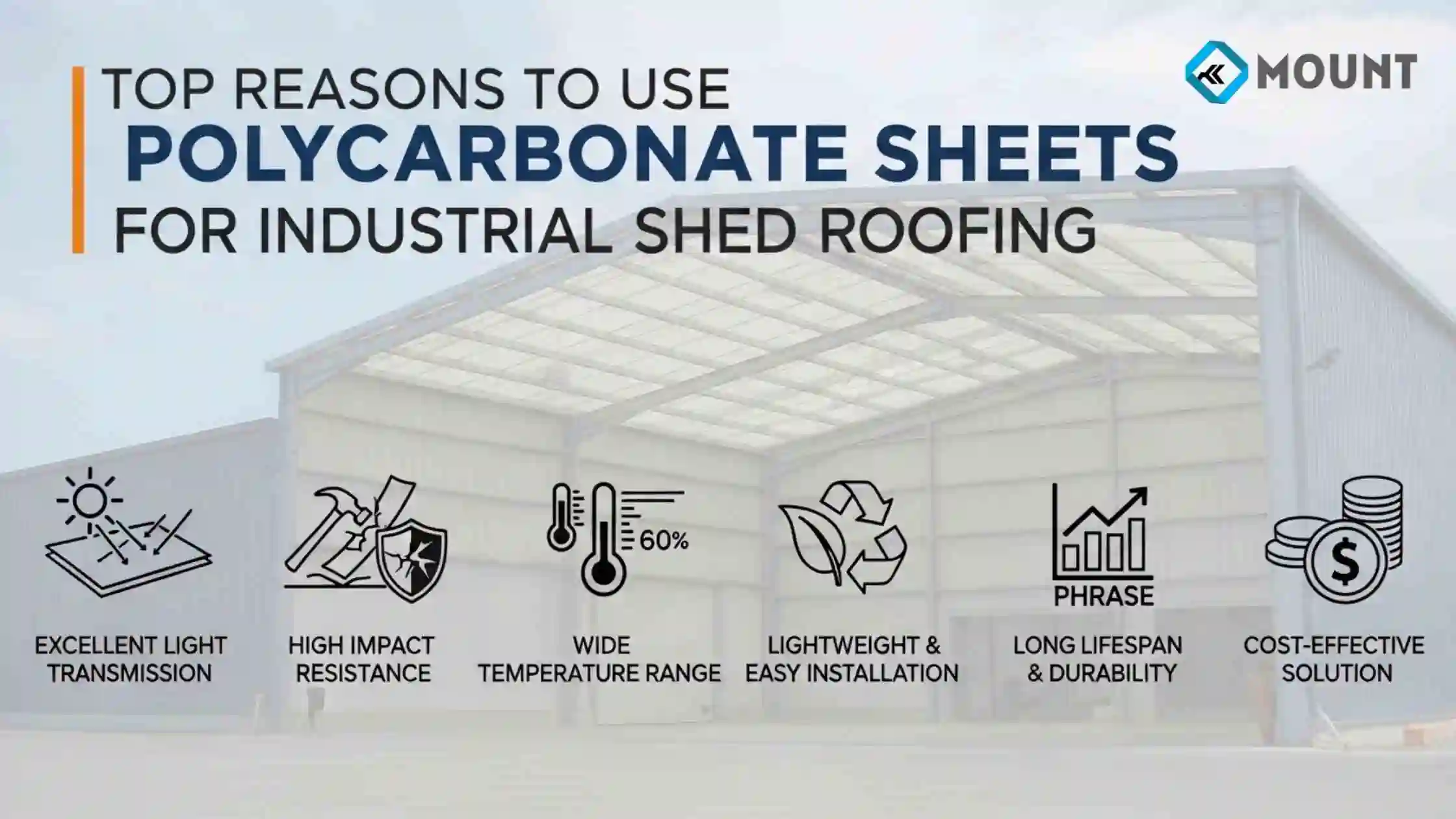 Top Reasons to Use Polycarbonate Sheets for Industrial Shed Roofing