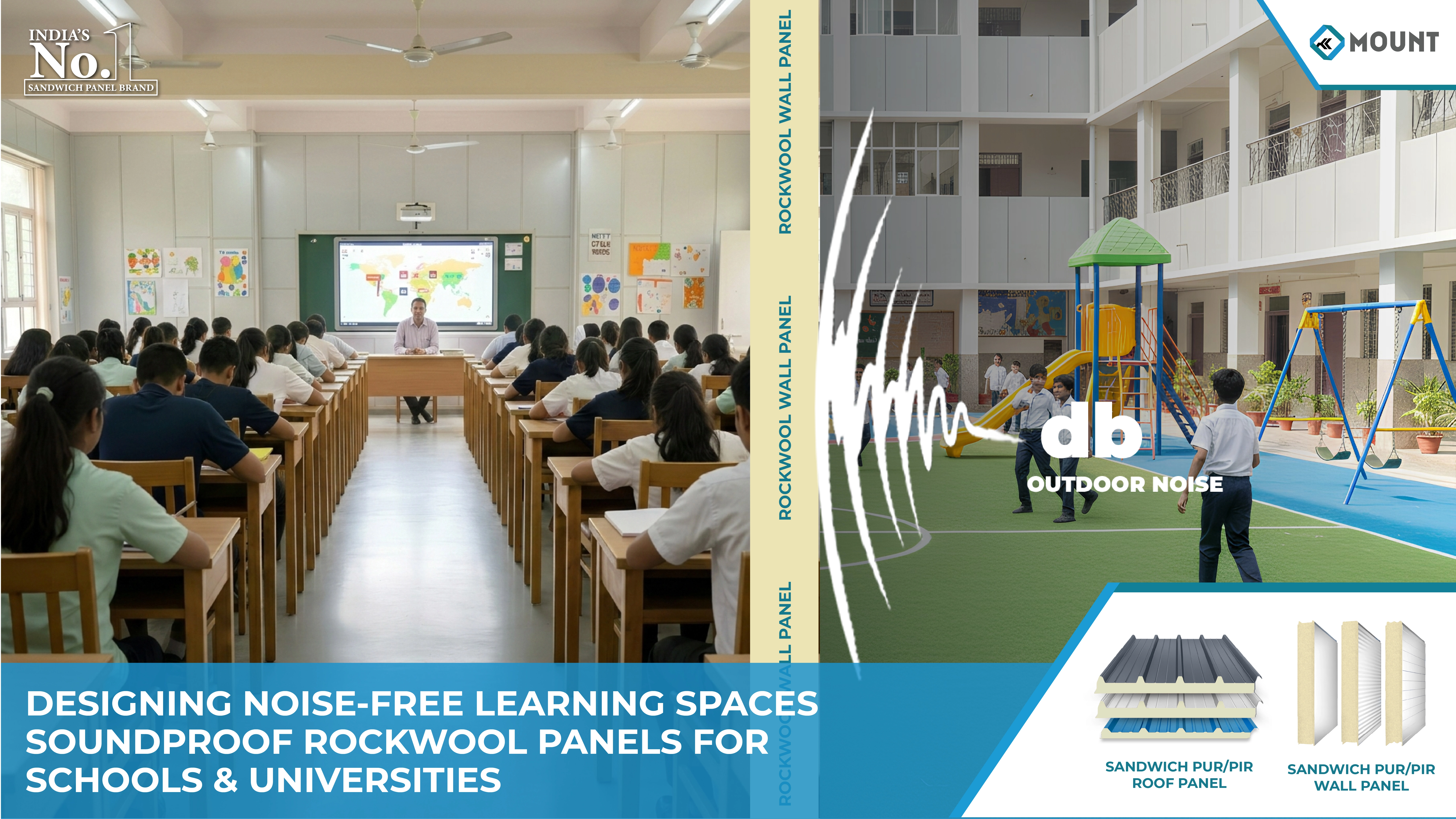 Designing Noise-Free Learning Spaces: Soundproof Rockwool Panels for Schools and Universities
