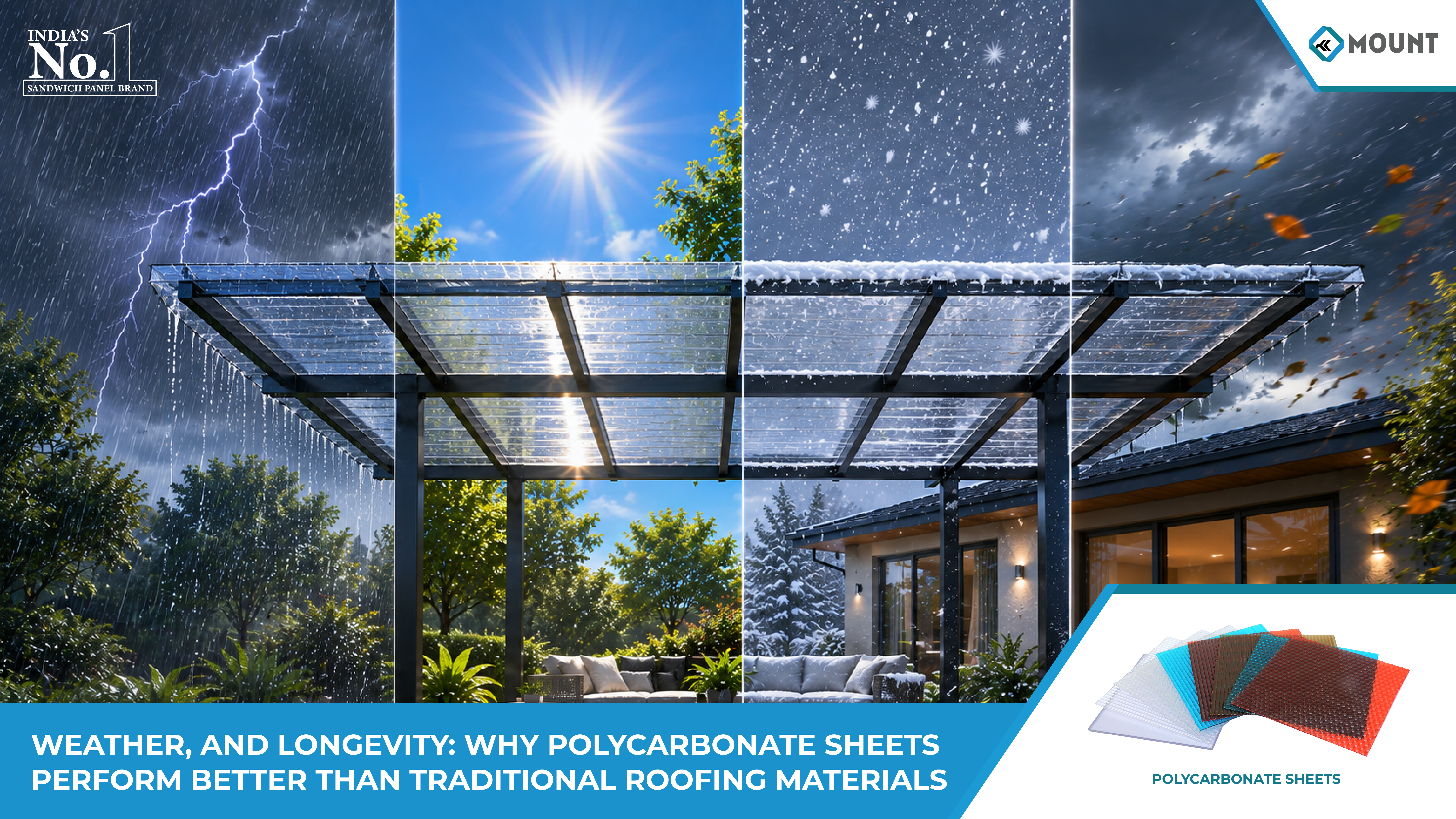 Weather, and Longevity: Why Polycarbonate Sheets Perform Better Than Traditional Roofing Materials